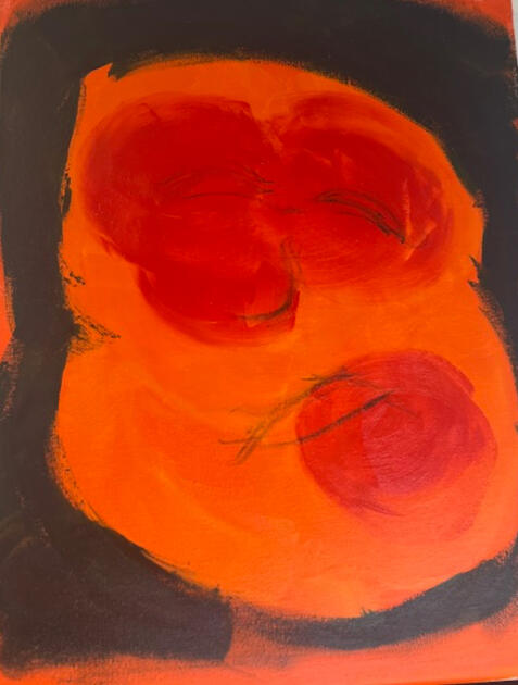 sweet potato face - acrylic on canvas