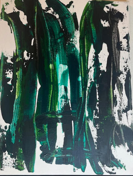 Goth Splatter - acrylic on canvas