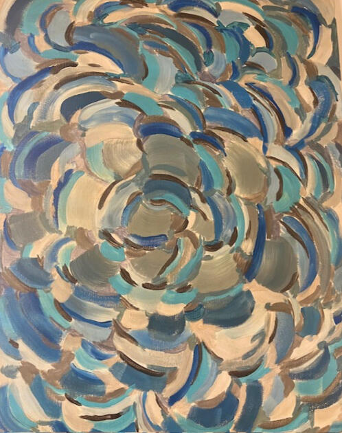 blues on blues - acrylic